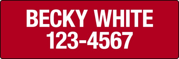 Agent name sign rider, 24 GA steel 6h x 18w