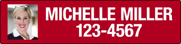 photo sign rider, 24 GA steel 6h x 24w