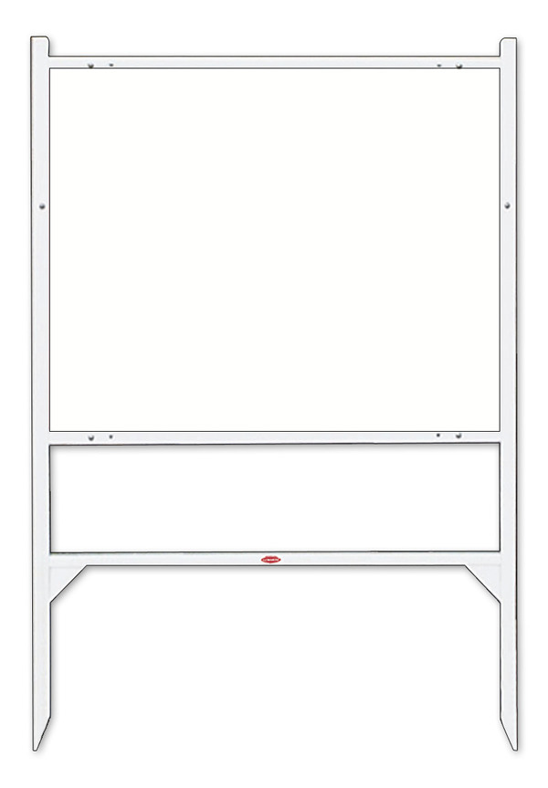 angle iron sign frame, 24h x 30w - White