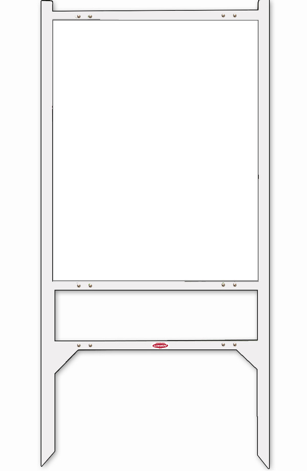 angle iron sign frame, 30h x 24w - White