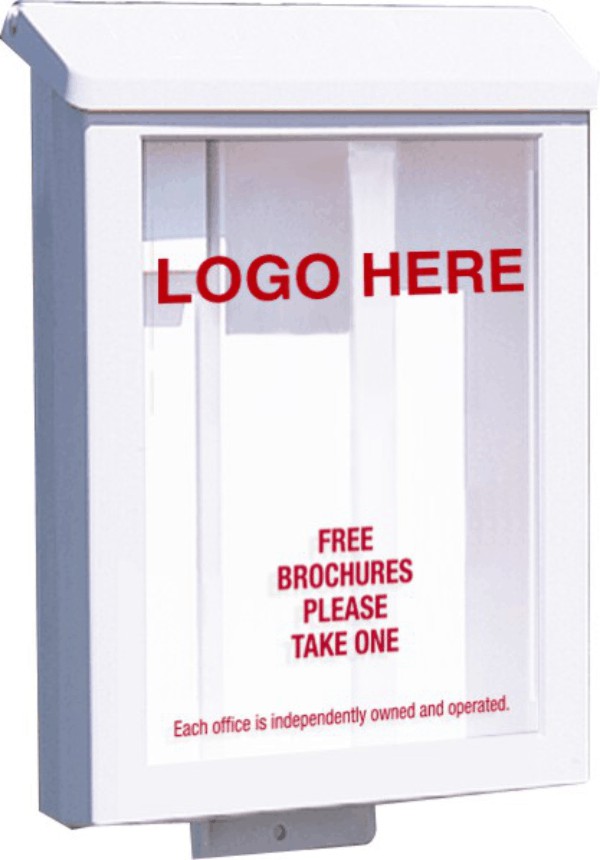 White Plastic Yard Box and angle iron stake, 48 - Gray