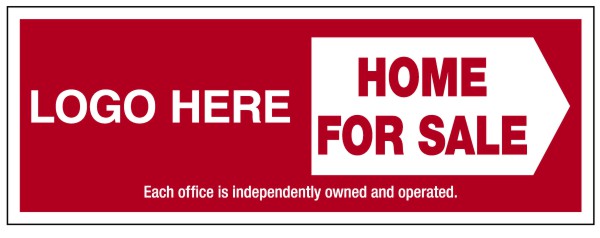 Home For Sale Sign Panel, 4mm Corrugated Plastic 9h x 24w