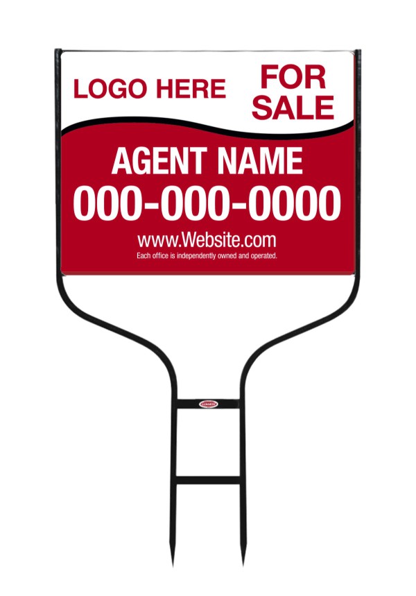 black round rod frame and sign panel unit, 24 GA steel 18h x 24w