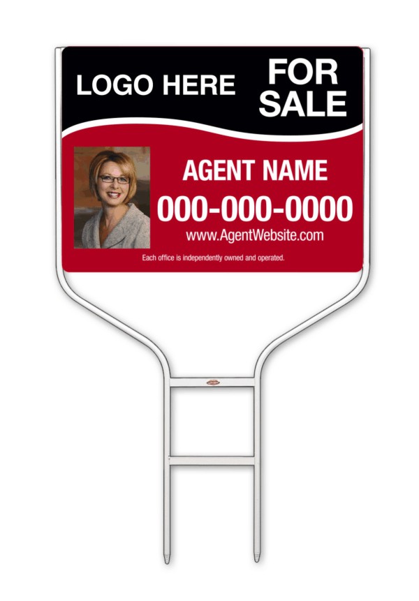 White Round Rod Frame and photo sign panel unit, 24 GA steel, 18h x 24w