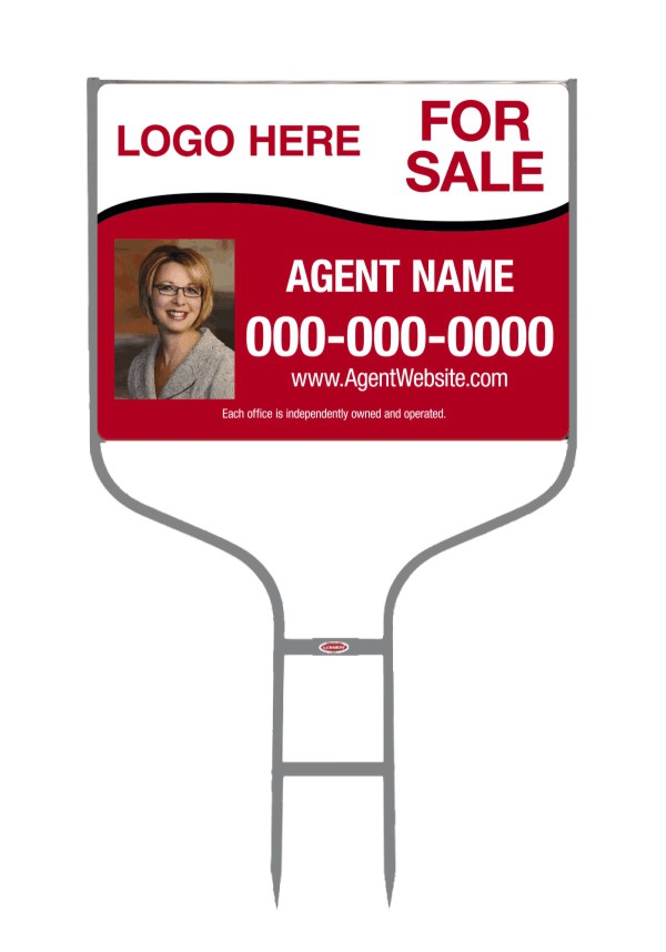 Gray Round Rod Frame and photo sign panel unit, 24 GA steel, 18h x 24w