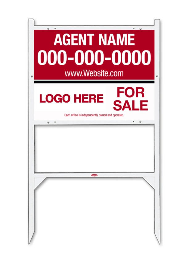 White angle iron frame and sign panel unit, 24 GA steel 18h x 24w