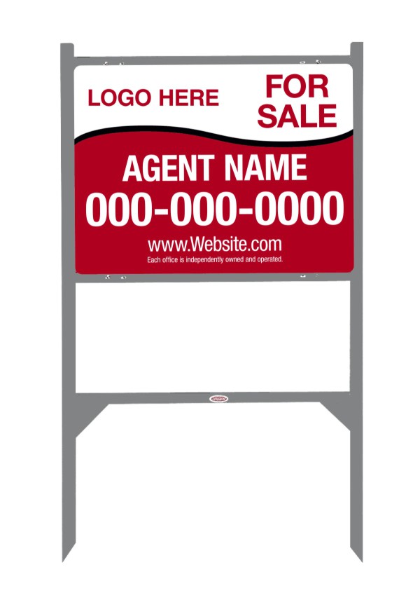 Gray angle iron frame and sign panel unit, 24 GA steel 18h x 24w