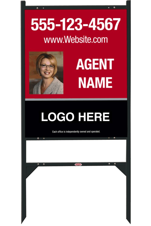 Black angle iron frame and photo sign panel unit, 24 GA steel 30h x 24w