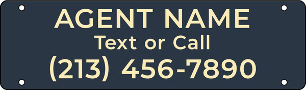 Agent Hanging Sign Riders, 6h x 20w, 3mm Aluminum Composite