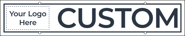 Custom Copy w Logo Hanging Sign Riders, 6h x 30w, 3mm Aluminum Composite