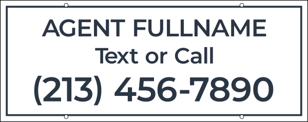 Agent Hanging Sign Riders, 12h x 30w, 4mm corrugated plastic