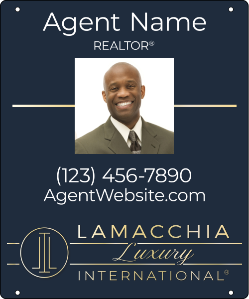 Luxury Reflective Agent Photo Team Name Hanging Sign Panel, 24h x 20w, 3mm Aluminum Composite