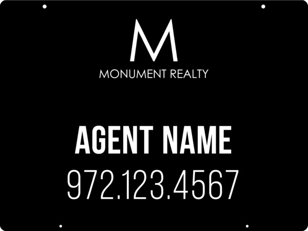 Hanging Agent Name Sign Panel, 18h x 24w, Steel