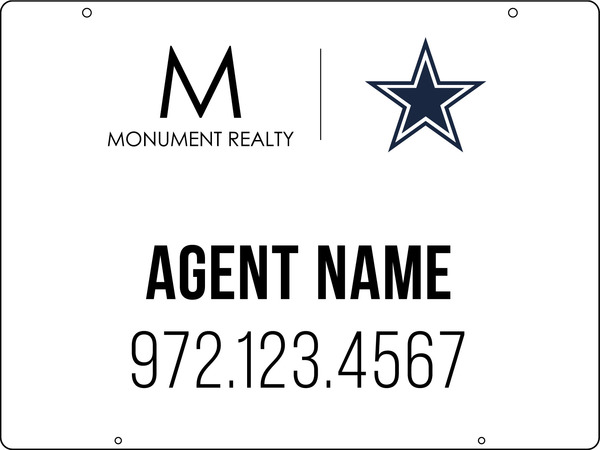 Hanging Agent Name Sign Panel, 18h x 24w, Steel