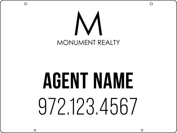 Reflective Hanging Agent Name Sign Panel, 18h x 24w, Steel