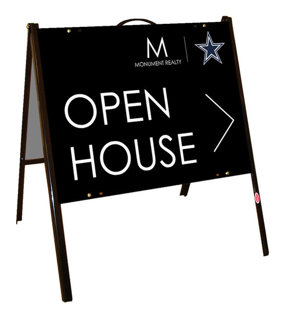 Angle Iron Frame and Open House w Star Sign Panel Unit, 18h x 24w, Poly