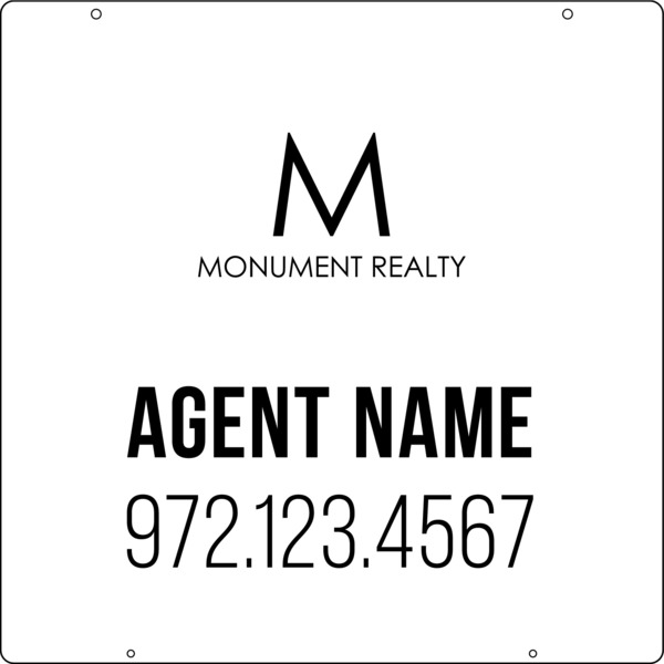 Hanging Agent Name Sign Panel, 24h x 24w, Steel