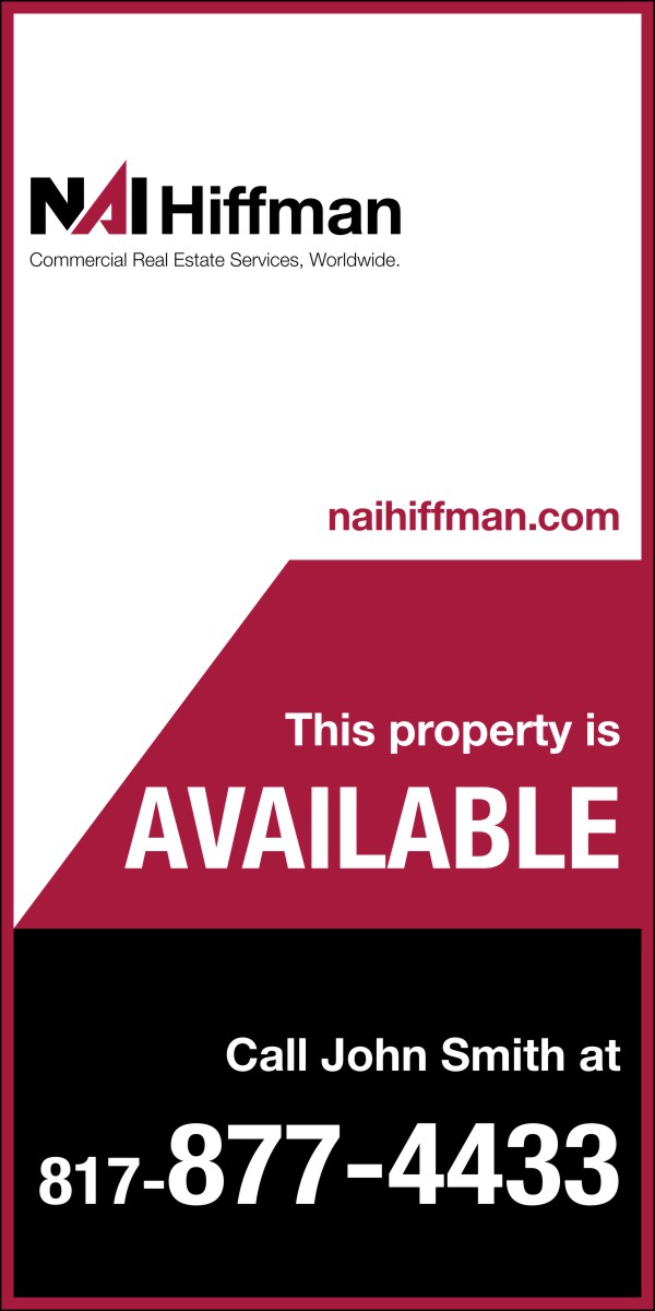 Commercial Real Estate Sign Panel, printed on one side, 10mm Corrugated Plastic 96h x 48w