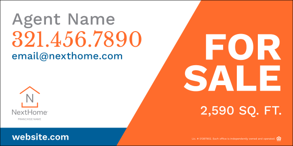 Commercial Agent Sign Panel (SF), 48h x 96w, 6mm Alumalite