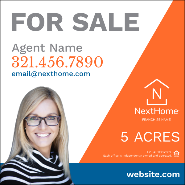 Commercial Agent Panel Photo (SF), 48h x 48w, 3mm Aluminum Composite