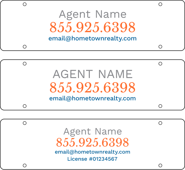 Agent Sign Rider, 6h x 22w, PVC