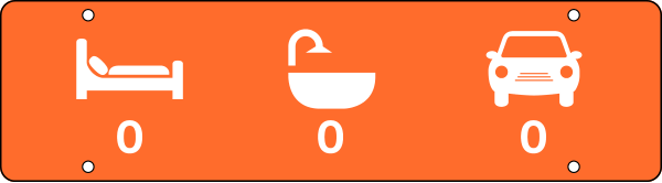 Bed, Bath and Garage Sign Rider, 6h x 22w, 3mm Aluminum Composite