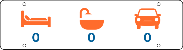 Reflective Bed, Bath and Garage Sign Rider, 6h x 22w, PVC