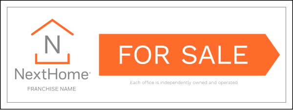 Directional For Sale Sign Panel, 9h x 24w, 4mm corrugated plastic