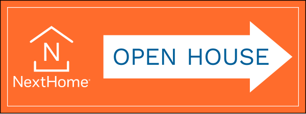 Directional Open House Sign Panel, Corrugated 4mm, 9h x 24w