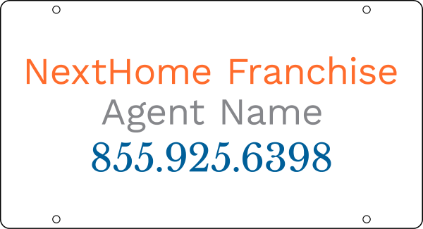 Agent Name Sign Rider, 12h x 22w, 3mm Aluminum Composite