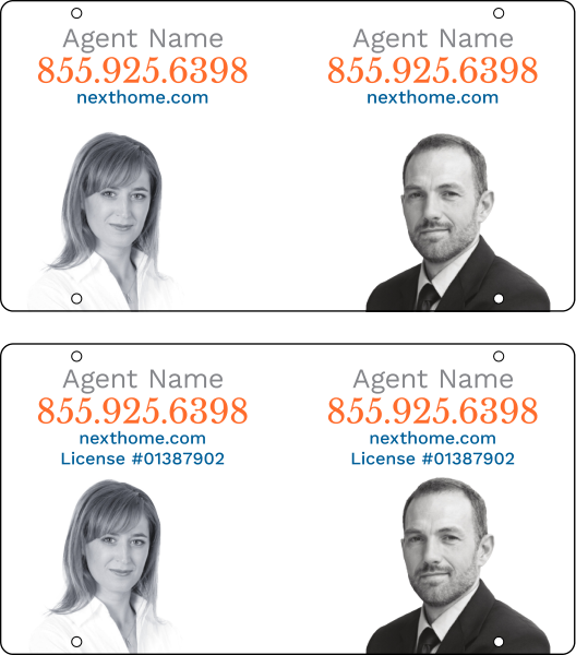 Agent Photo Sign Rider, 12h x 22w, 3mm Aluminum Composite