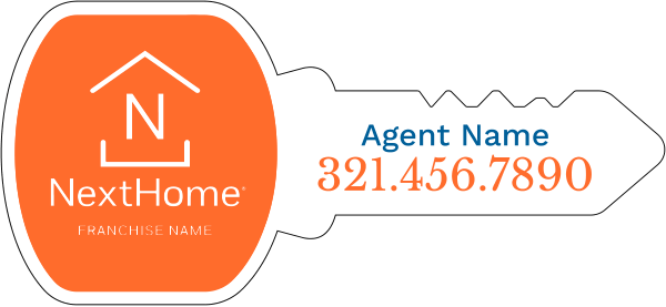 Key Shaped Sign Panel, 16h x 35w, 4mm Corrugated Plastic