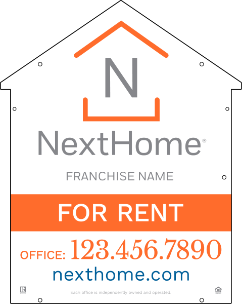 Reflective Universal House Shape Sign Panel DF, 30h x 24w, 3mm Aluminum Composite