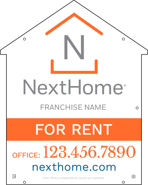 House Shape Hanging Panel DF, 30h x 24w, 3mm Aluminum Composite