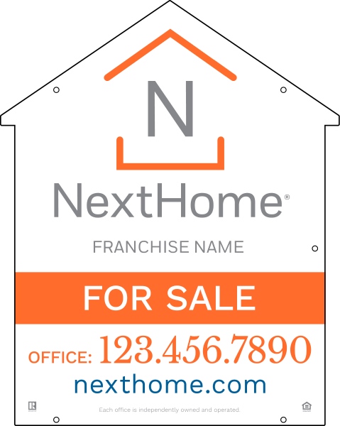 House Shape Hanging Panel DF, 30h x 24w, 3mm Aluminum Composite