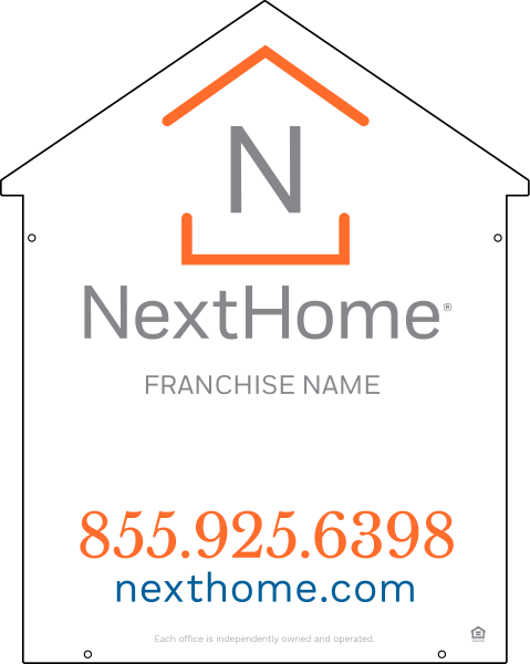 House Shape Sign Panel DF, 30h x 24w, PVC