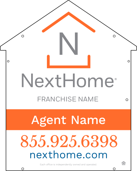 Universal House Shape Sign Panel DF, 30h x 24w, 3mm Aluminum Composite