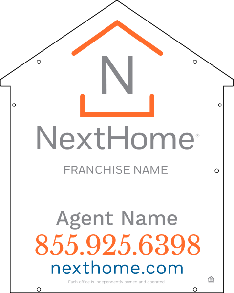 Universal House Shape Sign Panel DF, 30h x 24w, PVC