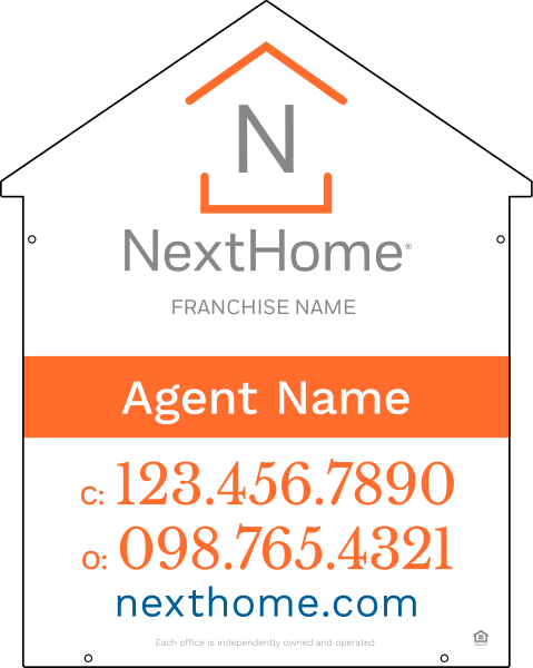 House Shape Sign Panel DF, 30h x 24w, 3mm Aluminum Composite