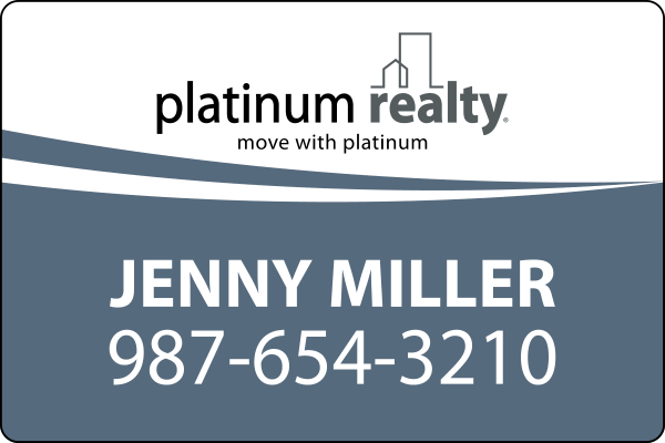 Magnetic Sign Panel, 12h x 18w, Blue Design