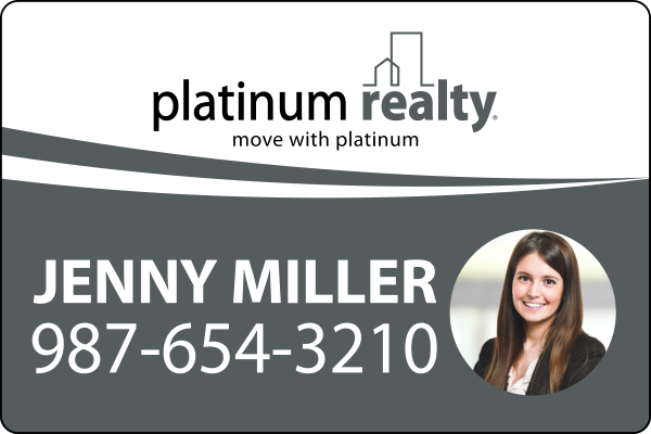 Magnetic Photo Sign Panel, 12h x 18w, Gray Design