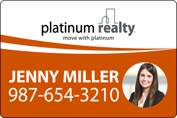 Magnetic Photo Sign Panel, 12h x 18w, Orange Design