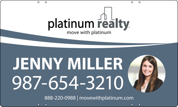 Agent Photo Sign Panel, 18h x 30w, Steel