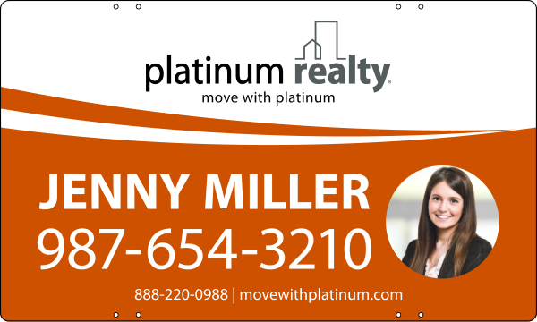 Reflective Agent Photo Sign Panel, 18h x 30w, Steel