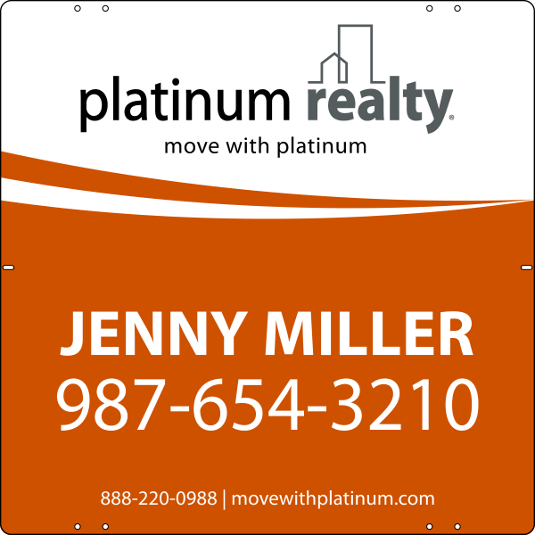 Agent Sign Panell, 24h x 24w, Steel