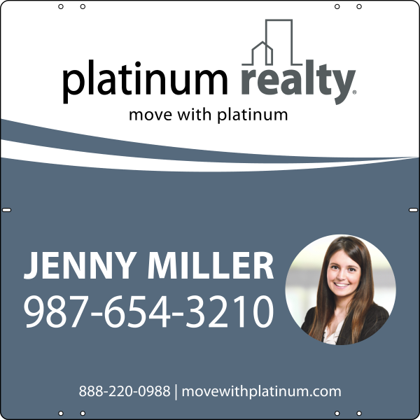 Reflective Agent Photo Sign Panel, 24'h x 24w, Steel