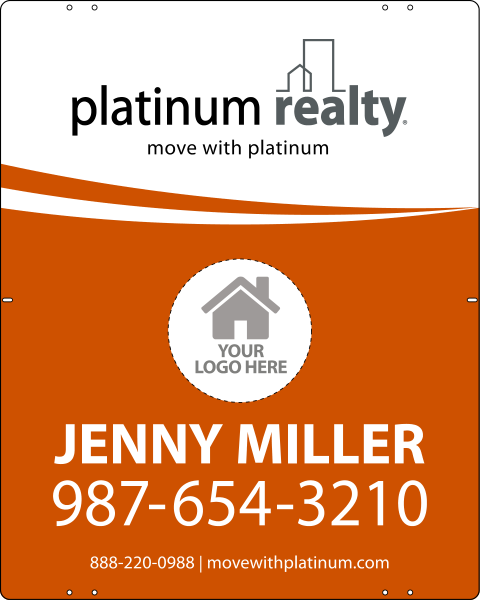 Reflective Team Logo Sign Panel, 30h x 24w, Steel