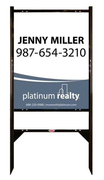 Angle Iron Frame with One Rider Insert and Sign Panel Unit, 30h x 24w