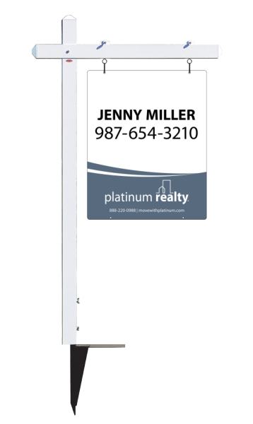 Sign Post and Sign Panel Unit, 30h x 24w