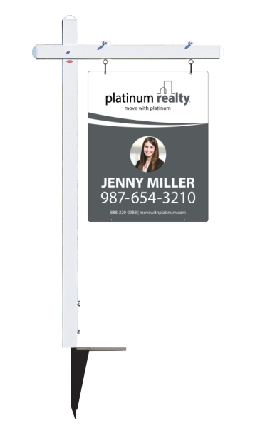 Sign Post and Sign Panel Unit, 30h x 24w